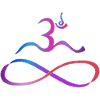 Aum with lemniscate light contour