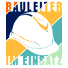 Bauleiter im Einsatz Baustelle Retro