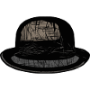 Fancy bowl hat drawing