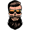 Mexican hipster skull skull beard