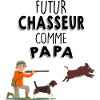 Enfant chasseur comme papa