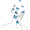 Butterfly Line Art Face