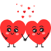 Hearts in love