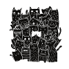 Cute Black Cats Pattern