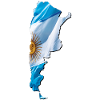 Argentina flag in Argentina map