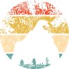 Bigfoot at the jungle sunset