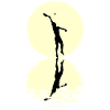 Beach tennis moon