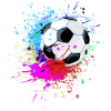Bunter Fußball Splash Design