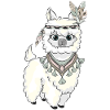 Alpaka Boho Federn