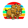 Triceratops sunset