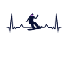Snowboarding Girl Heartbeat Gift Wife