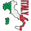 Italy Silhouette with Flag