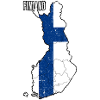 Finland Flag Map Silhouette