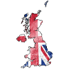 Union Jack Map Flag Art
