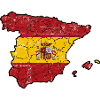 Spain Flag Map Crest