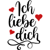 Ich liebe dich Liebeserklärung Spruch mit Herzen