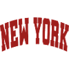 New York lettering red