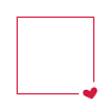 Heart frame ornament line customizable