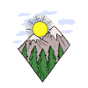 Mountains hiking hiker