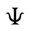 Psychology sign psi symbol