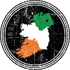 Irland-Trikolore-Kartenemblem