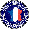 France Flag Circle Emblem