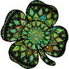 St. Patricks Day shamrock mandala