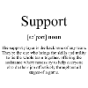Support Definition Dictionary