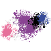 Genderfluid Pride blobs