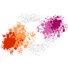 Lesbian pride blobs