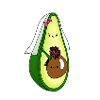 Avocado pregnant bride with baby bump gift