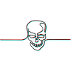 one line skull