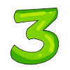 Chiffre 3 vert