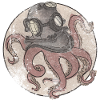 Octopus in diving helmet