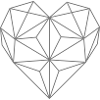 Heart geometrically blank