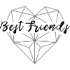 Best Friends heart geometric