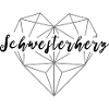 Sister heart - geometric heart 04