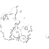 Denmark map as an outline