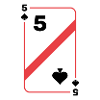 Five Spades Poker Card