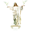 Gesù Cristo con colombe di pace, amore-speranza