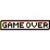 Game Over retro lettering