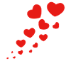 Red hearts