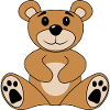 Teddy bear hugs bear
