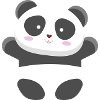 Panda cheers panda bear design