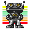 Robot retro sunset