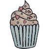 Cupcake with a heart