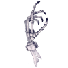 Skeleton hand with bandages