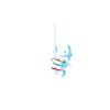Astronaut hanging on moon
