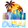 Dubaj Skyline Lato Słońce Palm Seam Plaża Morze