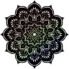 Mandala. Bunt. Regenbogenfarben.